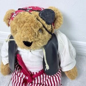 The Vermont Teddy Bear Company Pirate Bear Plush Stuffed Animal w Outfit Vintage